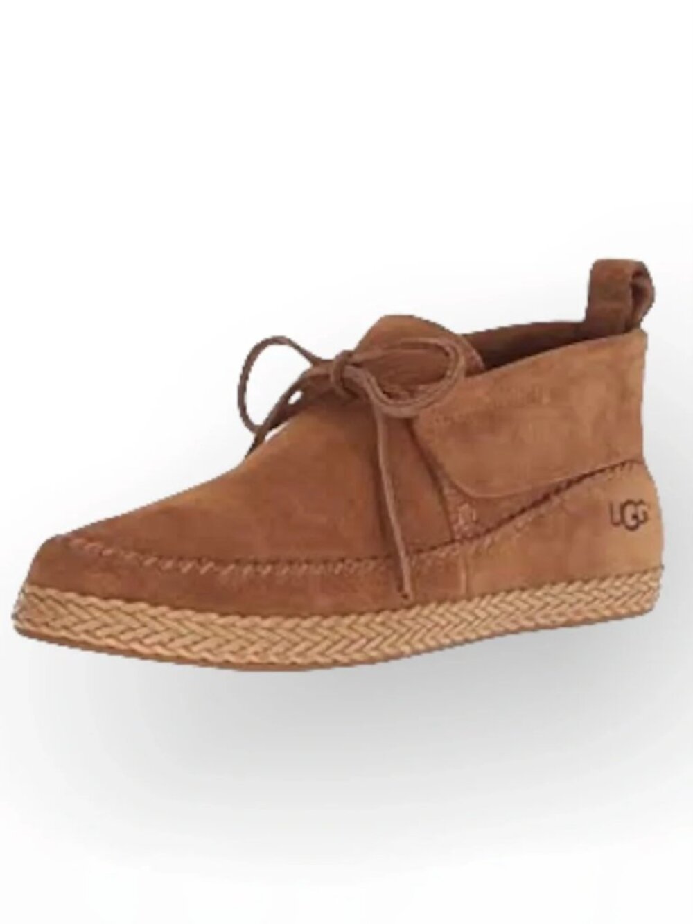 UGG Woodlyn Suede Moccasins in Chestnut Brown